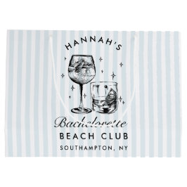 Retro Modern  Blauw Bachelorette Groot Cadeauzakje