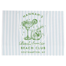 Retro Modern  Blauw Bachelorette Groot Cadeauzakje