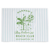 Retro Modern  Blauw Bachelorette Groot Cadeauzakje (Voorkant)