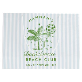 Retro Modern  Blauw Bachelorette Groot Cadeauzakje