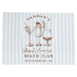 Retro Modern  Blauw Bachelorette Groot Cadeauzakje