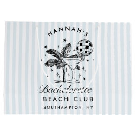 Retro Modern  Blauw Bachelorette Groot Cadeauzakje