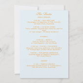 Retro Modern  blauw vrijgezellenweekend Kaart (Achterkant)