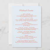 Retro Modern  blauw vrijgezellenweekend Kaart (Achterkant)