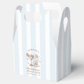 Retro Modern Blue & Brown Bachelorette Weekend Bedankdoosjes (Geopend)