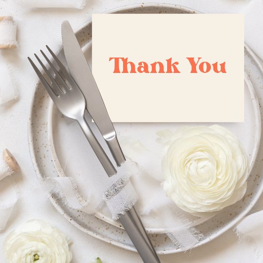 Retro Modern Bold & Chic Wedding Bedankkaart