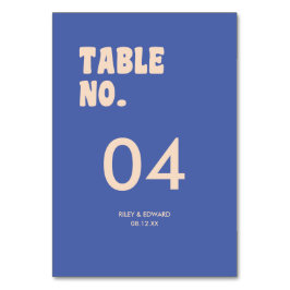Retro Modern Bold Typography Dark Blue Wedding Kaart