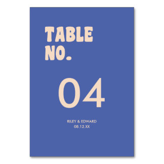 Retro Modern Bold Typography Dark Blue Wedding Kaart