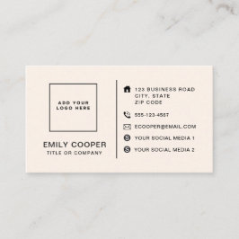 Retro Modern Checker Checkerboard Logo Aangepast Visitekaartje