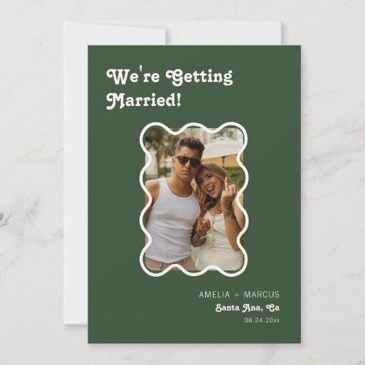 Retro Modern Chic Terracotta Checker Sla de datum Kaart (Voorkant)