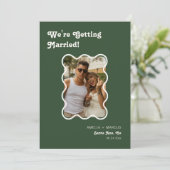 Retro Modern Chic Terracotta Checker Sla de datum  Kaart (Staand voorkant)