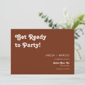 Retro Modern Chic Terracotta Checker Sla de datum  Kaart (Staand voorkant)