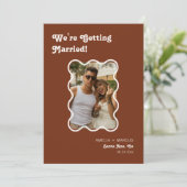 Retro Modern Chic Terracotta Checker Sla de datum Kaart (Staand voorkant)