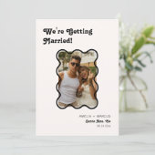 Retro Modern Chique Zwart Checker Sla de datum op Kaart (Staand voorkant)