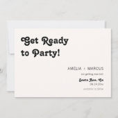 Retro Modern Chique Zwart Checker Sla de datum op Kaart (Voorkant)