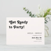 Retro Modern Chique Zwart Checker Sla de datum op Kaart (Staand voorkant)