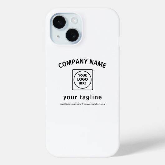 Retro-Modern Custom Logo Black White iphone case (Achterkant)
