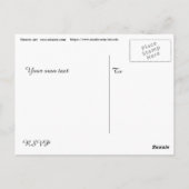 Retro Modern Delphinium Flowers Briefkaart (Achterkant)