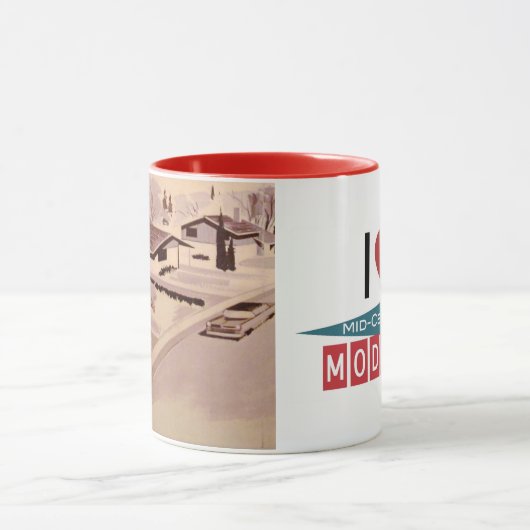 Retro modern design - I Love MCM 11 oz Mok (Midden)