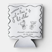 Retro Modern Een klein beetje ouder 30e verjaardag Blikjeskoeler (Voorkant)