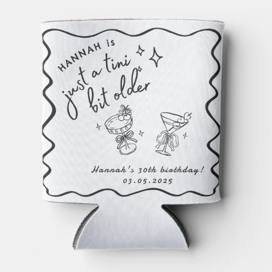 Retro Modern Een klein beetje ouder 30e verjaardag Blikjeskoeler (Voorkant)