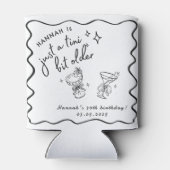 Retro Modern Een klein beetje ouder 30e verjaardag Blikjeskoeler (Achterkant)