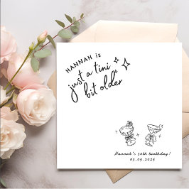 Retro Modern Een klein beetje ouder 30e verjaardag Servet