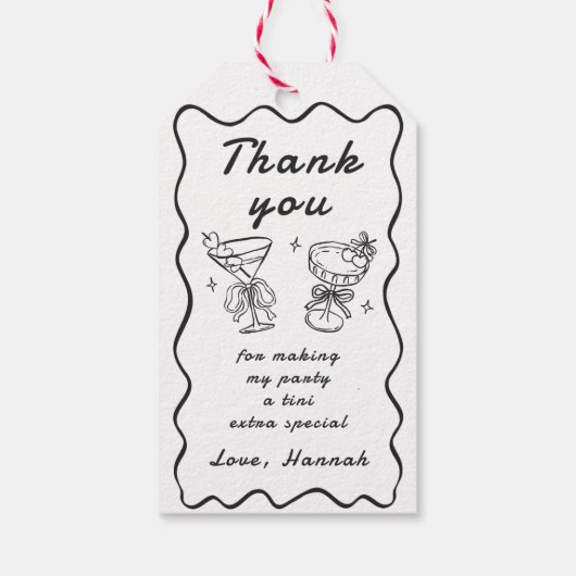 Retro Modern Een Tini Beetje Ouder 30e Verjaardag Cadeaulabel (Achterkant)