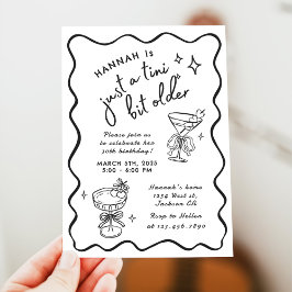 Retro Modern Een Tini Beetje Ouder 30e Verjaardag Kaart