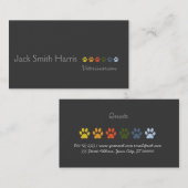 Retro Modern elegante huisdieren Pets Professional Visitekaartje (Voorkant / Achterkant)