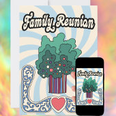 Retro Modern Family Reunion Kaart