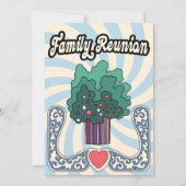 Retro Modern Family Reunion Kaart (Voorkant)