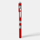 Retro Modern Fish, Deep Red en Grey / Grey Case-Mate iPhone Case (Achterkant / Links)