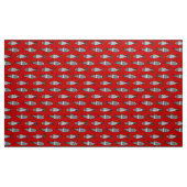 Retro Modern Fish, Deep Red en Grey / Grey Stof (Yard (91,4 cm))