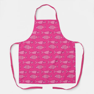 Retro Modern Fish, Fuchsia and Light Pink Schort