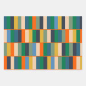 Retro Modern Floral Geometrische patronen Inpakpapier Vel (Voorkant 3)