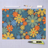 Retro Modern Floral Pattern Tissuepapier (Craft)