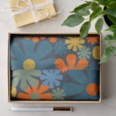 Retro Modern Floral Pattern Tissuepapier (Geschenk)