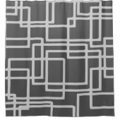 Retro Modern geblancheerde leisteen vierkanten op Douchegordijn (Voorkant)