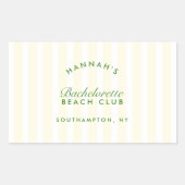 Retro Modern Geel & Groen Gepersonaliseerd Rechthoekige Sticker (Voorkant)