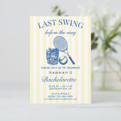 Retro Modern  geel vrijgezellenweekend Kaart (Staand voorkant)