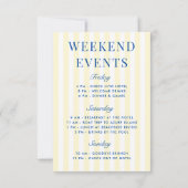 Retro Modern  geel vrijgezellenweekend Kaart (Achterkant)