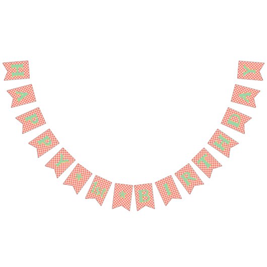 Retro Modern Gelukkig 1e Verjaardag bunting Vlaggetjes (Alle)