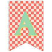 Retro Modern Gelukkig 1e Verjaardag bunting Vlaggetjes (Tweede vlag)