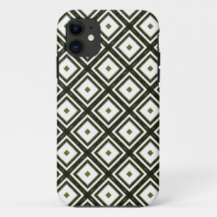 Retro Modern geometrisch mozaïekpatroon iPhone 11 Hoesje