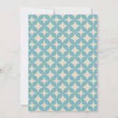 Retro Modern Geometrisch Pastel Blauw Baby shower Kaart (Achterkant)