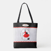 Retro Modern Glam Lady met Scottie Dog Tote Bag (Achterkant)