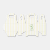 Retro Modern Green & Yellow Bachelorette Weekend Bedankdoosjes (Uitgevouwen)