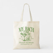 Retro Modern Green & Yellow Bachelorette Weekend Tote Bag (Achterkant)