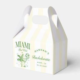 Retro Modern Green & Yellow Miami Bach Party Bedankdoosjes